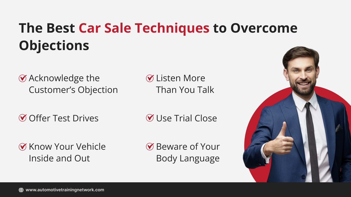 The Best Car Sale Techniques to Overcome Objections